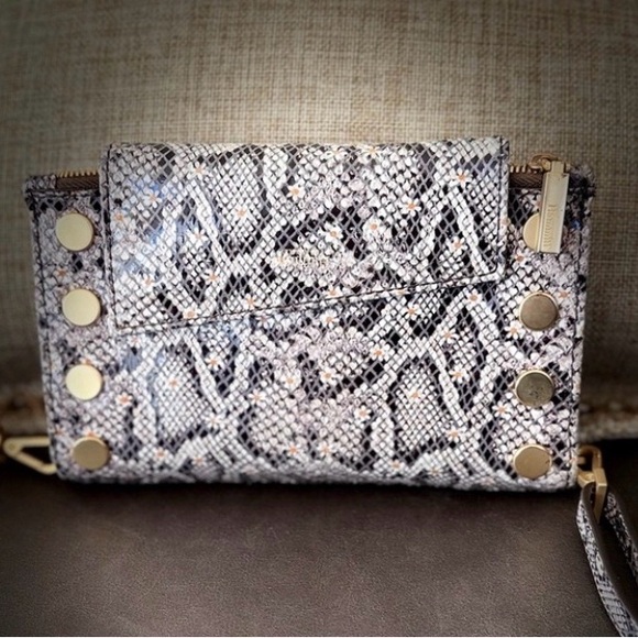 Hammitt Handbags - Chic Hammitt Black&White Snake and Daisy Print Crossbody/Clutch